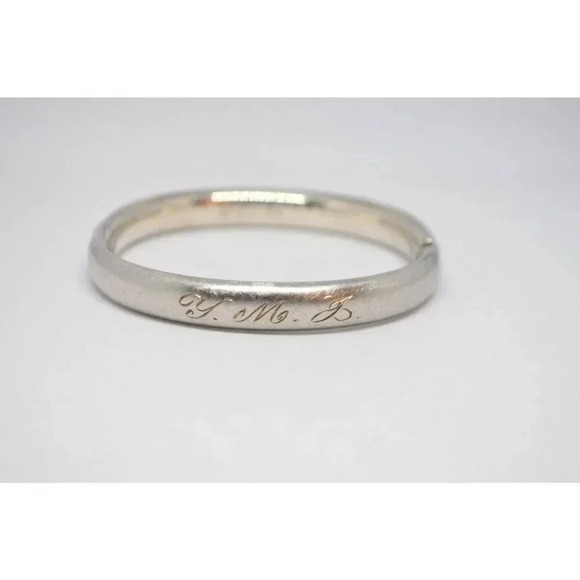 Binder Brothers BB Sterling Silver Etched Engraved Bracelet 12 grams From 1963 - Picture 3 of 8